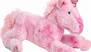 GirlZone Stuffed Pink Plush Unicorn, Large-18 Inches Unicorn Plushie, Soft and Cuddly Unicorn Stuffed Animal, Perfect Birthday Unicorn Gift for Girls