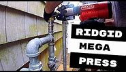GAS CONNECTED TO POOL HEATER AND GAS METER USING RIDGID MEGA PRESS