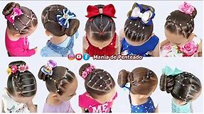 10 Penteados Fáceis com Coque 🥰| 10 Easy Buns Hairstyles for Girls 😍💕