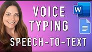How to Use Speech-to-Text Voice Typing in Word & Docs - Type Hands-Free for Faster Content Creation