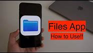 How To Use the Files App! (iPhone & iPad)