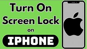 How to add lock screen on iPhone iOS 17 | How to turn on lock screen on iPhone