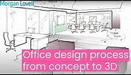 Office Design Process From Concept to 3D