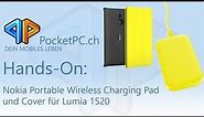 Nokia Portable Wireless Charging Pad (DC-50) und Cover für Lumia 1520 (CP-623) im Hands-On