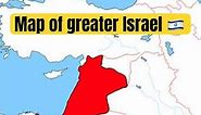 Map of Greater Israel 🇮🇱 #map #geography #israel #palestine #history #shorts