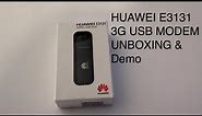 HUAWEI E3131 3G USB STICK MODEM 21.6 Mbps - Unboxing, setup and demo