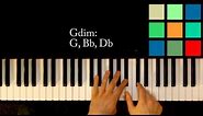 How To Play A Gdim Chord On The Piano