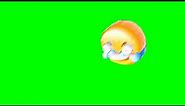 Dying laughing emoji green screen meme