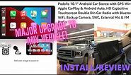PODOFO 10.1" Apple CarPlay Android stereo install/review, is it worth it?