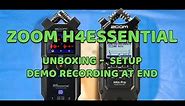 ZOOM H4ESSENTIAL handheld recorder - unbox, setup, demo