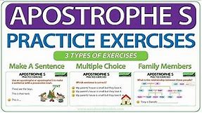 Apostrophe S in English - Practice Exercises