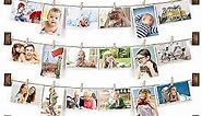 Picture Frames Collage Wall Decor Photo Collage Picture frames 4x6 for Wall Hanging with 30 Clips Multi Photo Display for Dorm Room Decor