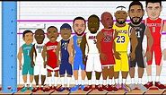 The best NBA player at every height! (NBA Height Comparison Animation)