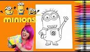Coloring Minions Despicable Me Coloring Book Page Crayola Crayons | KiMMi THE CLOWN