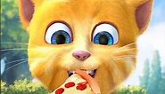 Talking Ginger Cat Eating Pizza 🍕🍕🍕