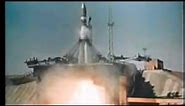 Yuri Gagarin Launches As First Human In Space On Vostok-1 R7 1961 - Footage And Radio