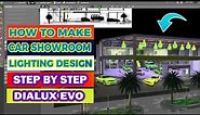 HOW TO MAKE CAR SHOWROOM LIGHTING DESIGN STEP BY STEP DIALUX EVO