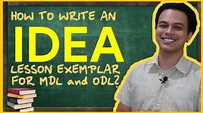 HOW TO WRITE AN IDEA LESSON EXEMPLAR FOR MODULAR AND ONLINE DISTANCE LEARNING [TUTORIAL]