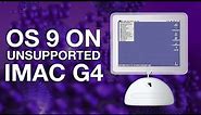 Installing Mac OS 9 on an unsupported iMac G4 and recording the screen! (+ How To)