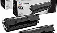 LD Products Compatible Toner Cartridge Replacements for Canon 104 0263B001AA (Black, 2-Pack) Compatible with L120 L140 L90 D420 D480 MF4150 MF4270 MF4350d