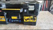 Dewalt Toolbox stereo boombox with 6.5 Speakers With Bluetooth.