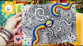 HOW TO DOODLE TRIPPY ART! (draw with me!)