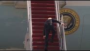 President Biden falls down walking up steps of Air Force One