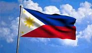 Philippine flag by the wind
