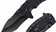 KEXMO Pocket Knife for Men - 2.99'' 8Cr14MoV Blade G10 Handle Folding Pocket Knife with Clip - Small EDC Knife for Tactical Hunting Camping Hiking Survival Gift for Men Dad Women, Black