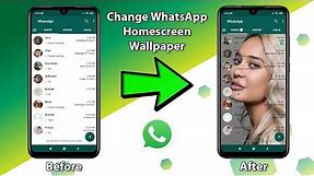 Change WhatsApp Home Screen Wallpaper