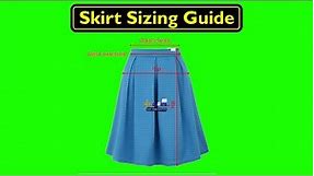 Skirt Measurement Guide With Size Chart