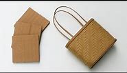 Beautiful Mini Storage Hand bag By Cardboard / DIY Handmade Cardboard Craft / Creative Recycle Ideas