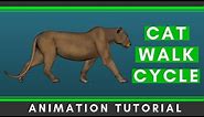 Cat Walk Cycle Animation Tutorial [Step by Step]