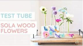 How to make wooden test tube bud vases |wood flower tutorial