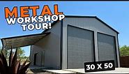 30x50 Metal Building Tour in Midlothian, Texas | WolfSteel Buildings
