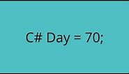 C# Coding | Day 70