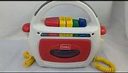 Playskool tape recorder player with dual microphone PS-455 1993 - see how it works