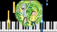 Rick and Morty - Theme Song - Piano Tutorial