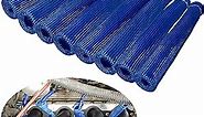 Spark Plug Wire Heat Shield 8PCS Spark Plug Boots Thermal Protection Sleeve 1200 Degree 6 inch Spark Plug Heat Cover Wrap for Car Truck (Blue)