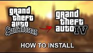 GTA San Andreas - How to Install GTA IV Mod