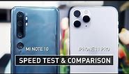 Mi Note 10 vs iPhone 11 Pro SPEED TEST | Zeibiz