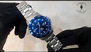 FOSSIL BLUE THREE HAND DATE STAINLESS STEEL WATCH FS5949 | Unboxing