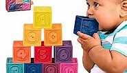 B. toys – Baby Blocks – Stacking & Building Toys For Babies – 10 Soft & Educational Blocks- Numbers, Shapes, Colors, Animals- One Two Squeeze- 6 Months +