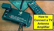 How to connect a TV antenna signal amplifier - OTA TV antenna signal booster