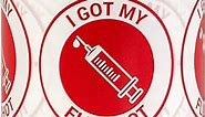I Got My Flu Shot Sticker - 1.5 inches. Round Red Dot Flu Shot Badge I Got Vaccinated Stickers for Medical Healthcare School Pharmacy Labels Patient Doctor Nurse Stickers - 300 Labels, 1 Roll