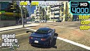 Intel HD 4000 | GTA 5 - 1080p, 720p, 800x600 - With and Without Shadows
