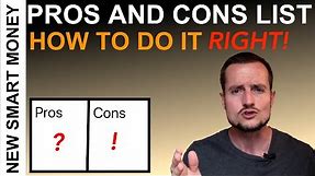 How to create a pros and cons list - RIGHT!