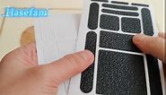 4 Pack Phone Grip Tape, Finger Grip Stickers Decal Clear Non Slip Kit Adhesive Traction for Cell Phone Cases Mouse Laptop Tablet Tools Black+Clear (4Pack)