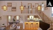 Elegant 2-Bedroom Loft-Type Small House Design Idea (7x7 Meters Only)