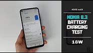 Nokia 8.3 Battery Charging test | 18W fast charger 4500 mAh